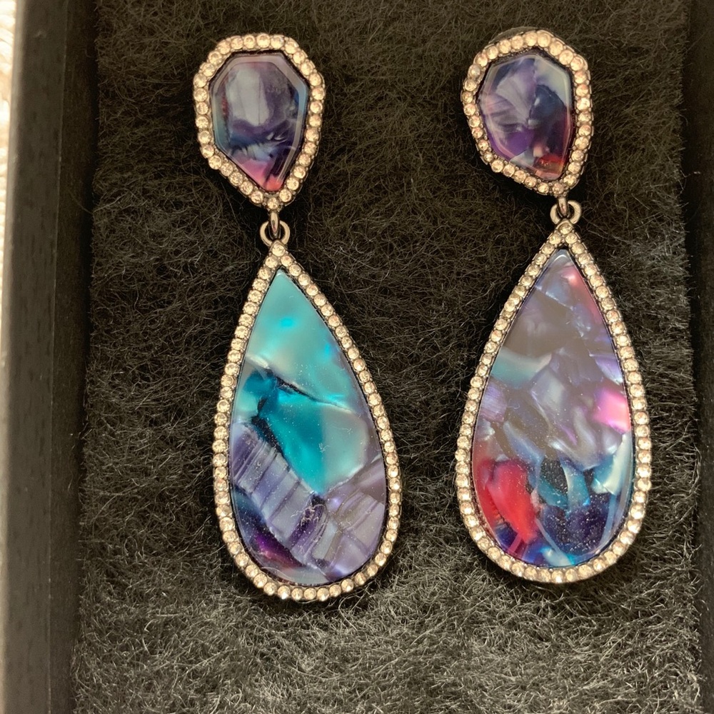 Hot Topic Purple Tear-Drop Earrings!